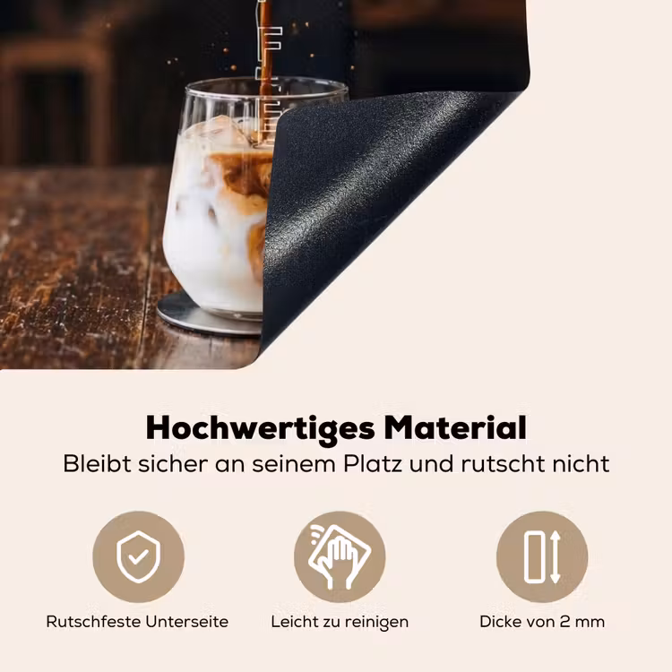 Espresso - Melk - Café Inductie beschemer met haakjes klein -ky-onderkant-de