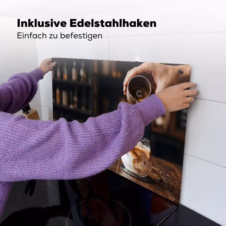 Espresso - Melk - Café Inductie beschemer met haakjes klein -ky-ophangen-de