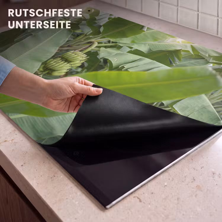 Eten - Bananen - Plantage - Groen Inductie beschemer met haakjes klein -ky-onderkant-de