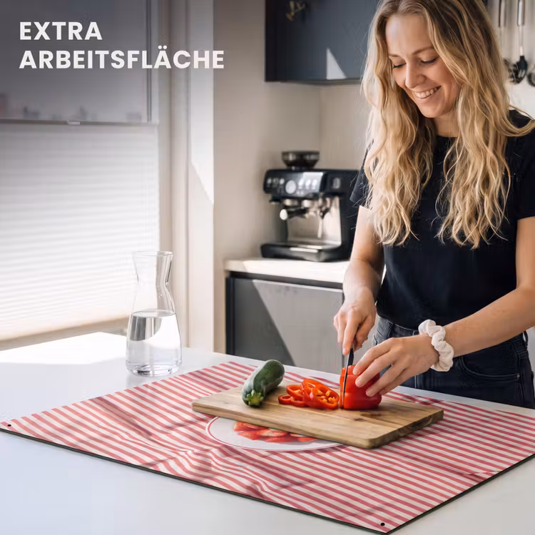Eten - Aardbeien - Fruit - Zomer - Rood Inductie beschemer met haakjes klein -ky-usp-de