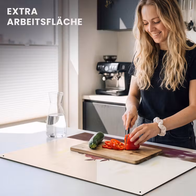 Eten - Schaal - Stilleven - Modern - Rood Inductie beschemer met haakjes klein -ky-usp-de