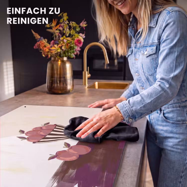 Eten - Schaal - Stilleven - Modern - Rood Inductie beschemer met haakjes klein -ky-schoon-de