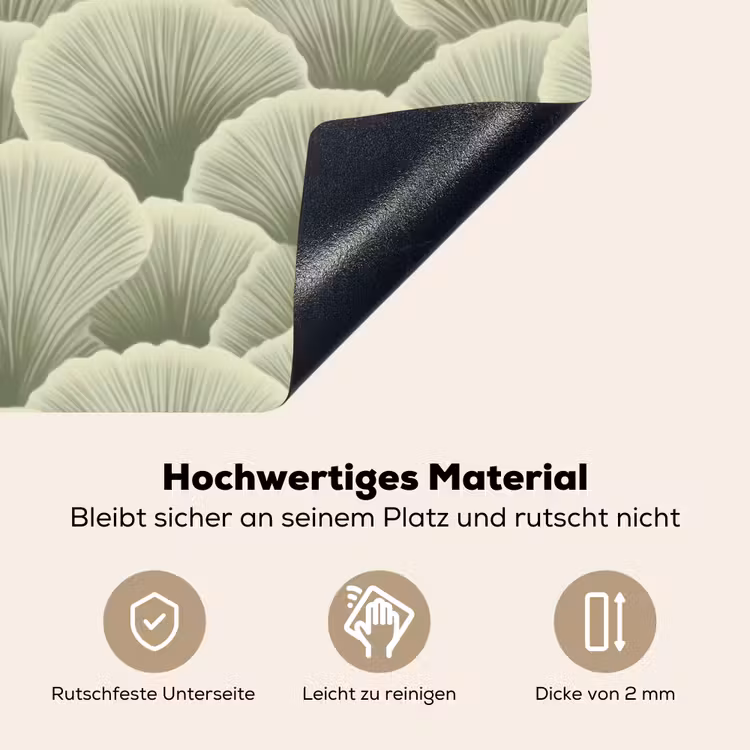 Waaier - Blad - Groen Inductie beschemer met haakjes klein 777 -ky-onderkant-de