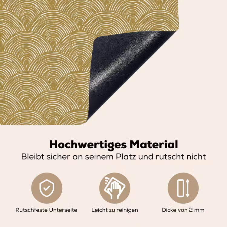 Waaier - Geometrisch - Groen Inductie beschemer met haakjes klein 777 -ky-onderkant-de
