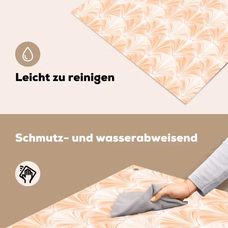 Waaier - Patroon - Perzik Inductie beschemer met haakjes klein 777 -ky-schoon-de