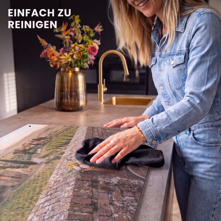 Fiets - Bloemen - Toscane - Landschap - Roze Inductie beschemer met haakjes klein -ky-schoon-de