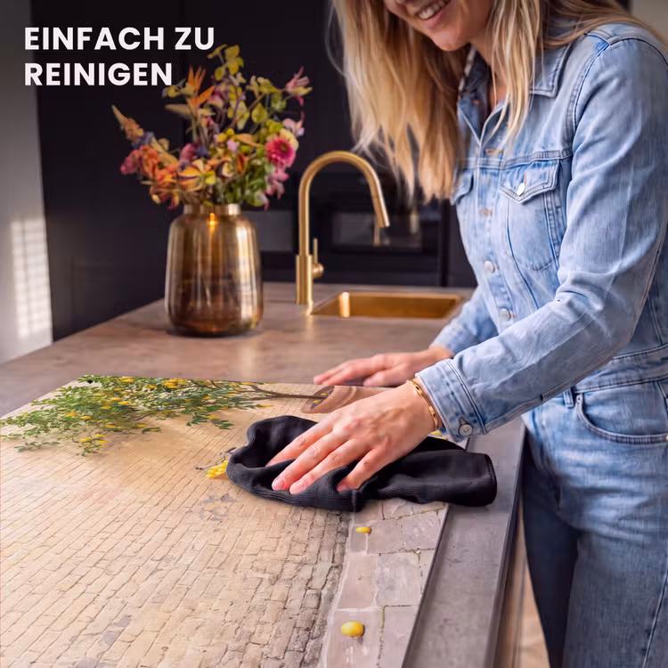 Fiets - Mand - Eten - Geel - Zomer Inductie beschemer met haakjes klein -ky-schoon-de