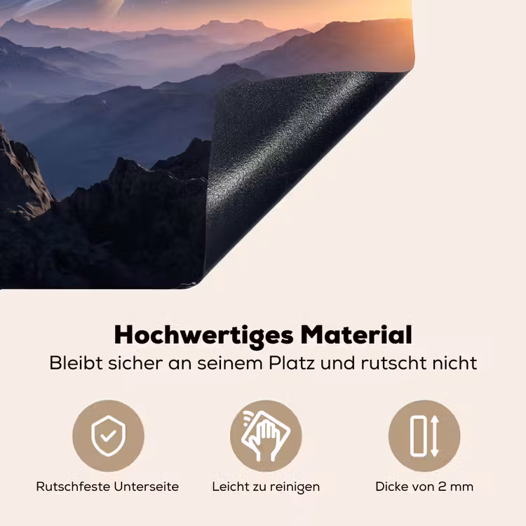 Fantasy - Kosmos - Landschap Inductie beschemer met haakjes klein -ky-onderkant-de