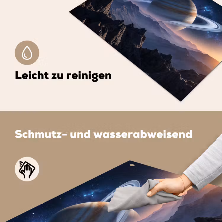 Fantasy - Kosmos - Landschap Inductie beschemer met haakjes klein -ky-schoon-de