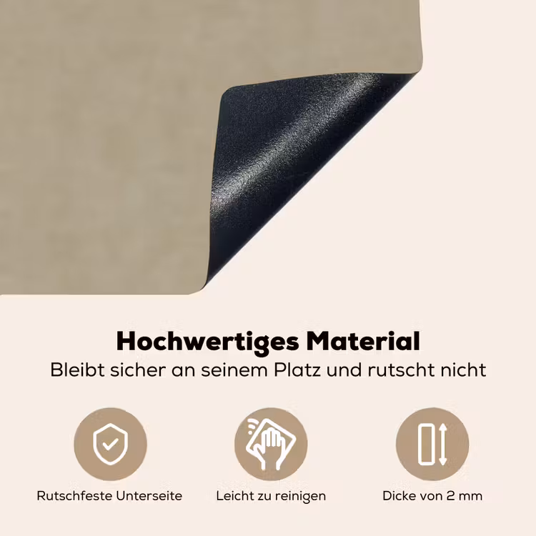 Taupekleur - Gewolkt textuur - Natuurlijk Inductie beschemer met haakjes klein 777 -ky-onderkant-de