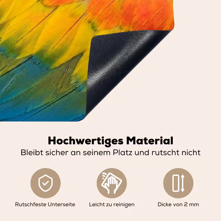 Veren - Ara - Kleurrijk Inductie beschemer met haakjes klein -ky-onderkant-de