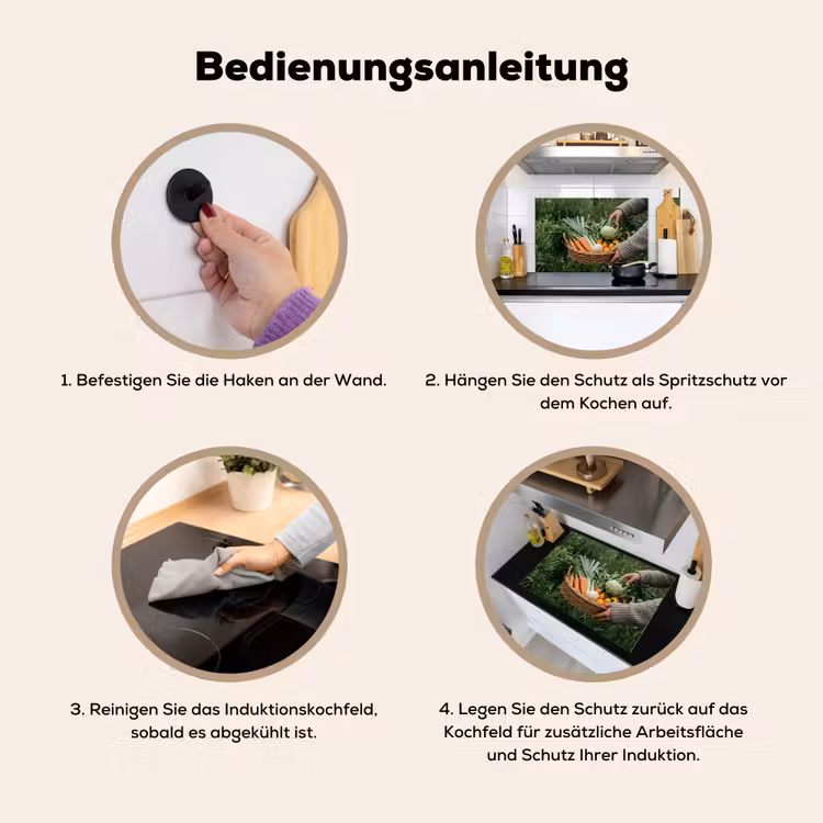 Veld - Groenten - Biologisch - Oogst Inductie beschemer met haakjes klein -ky-gebruik-de