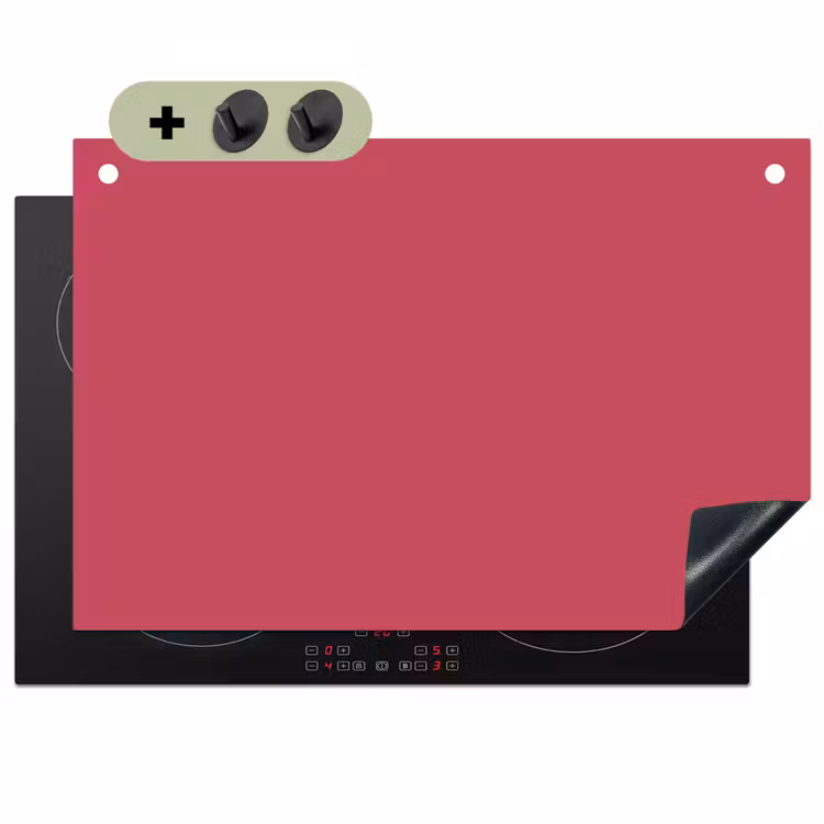 Bold - Berry - Rood Inductie beschemer met haakjes klein 777 -3d