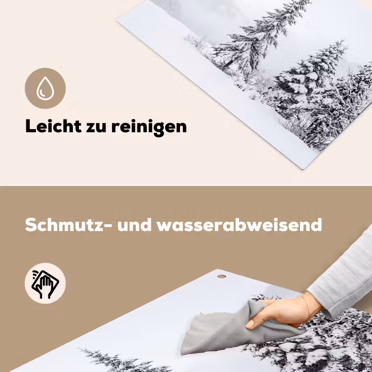 Fijnsparren - Sneeuw - Winter - Landschap - Stilte Inductie beschemer met haakjes klein -ky-schoon-de