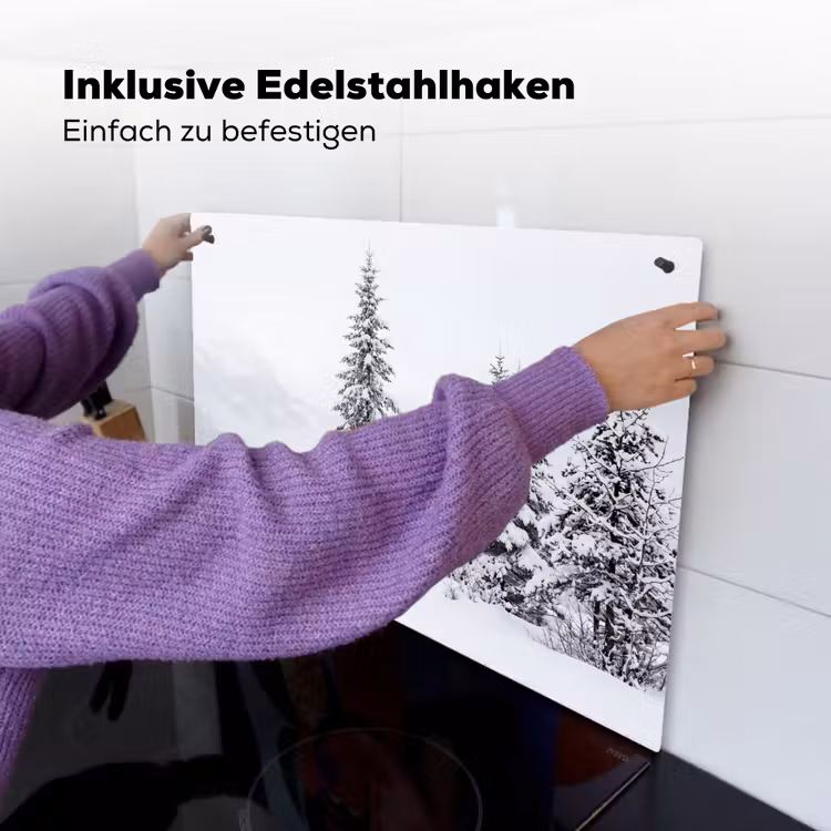 Fijnsparren - Sneeuw - Winter - Landschap - Stilte Inductie beschemer met haakjes klein -ky-ophangen-de