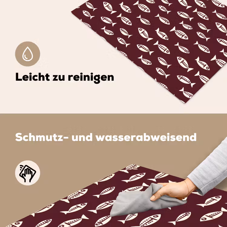 Vissen - Grafisch - Patroon - Donker Inductie beschemer met haakjes klein 777 -ky-schoon-de
