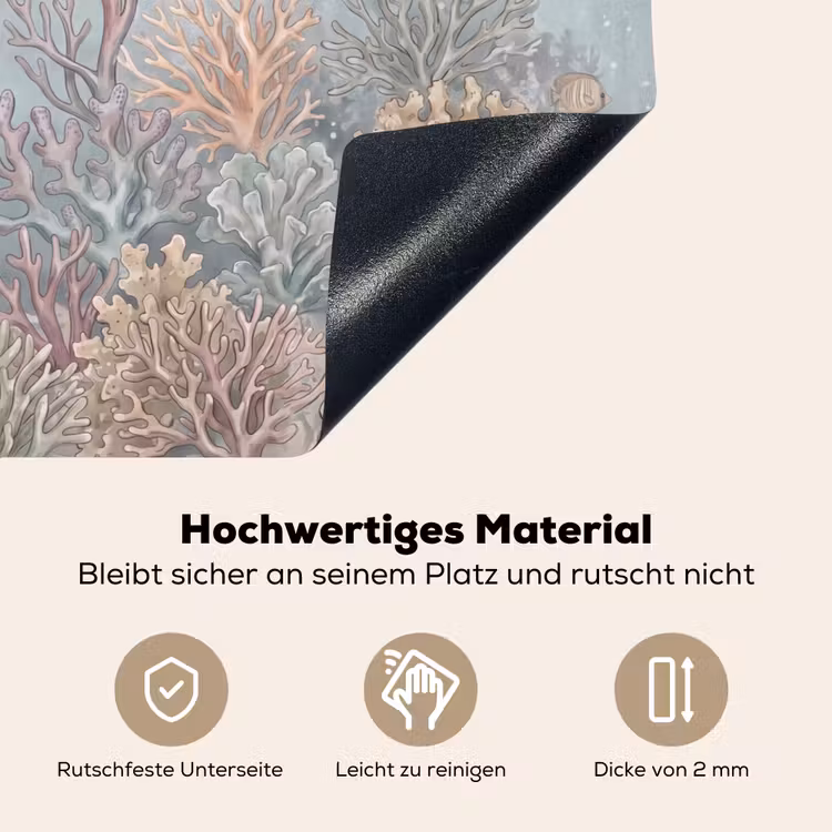 Vis - Koraal - Oceaan - Illustratie - Onderwater Inductie beschemer met haakjes klein -ky-onderkant-de