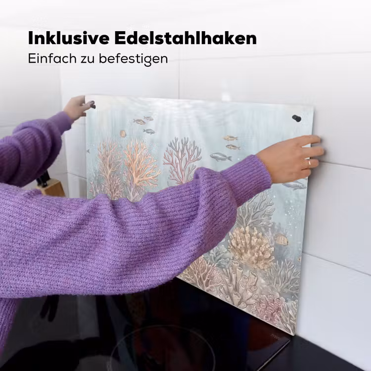 Vis - Koraal - Oceaan - Illustratie - Onderwater Inductie beschemer met haakjes klein -ky-ophangen-de