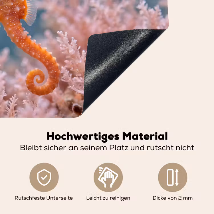 Vis - Koraal - Oceaan - Macro - Oranje Inductie beschemer met haakjes klein -ky-onderkant-de