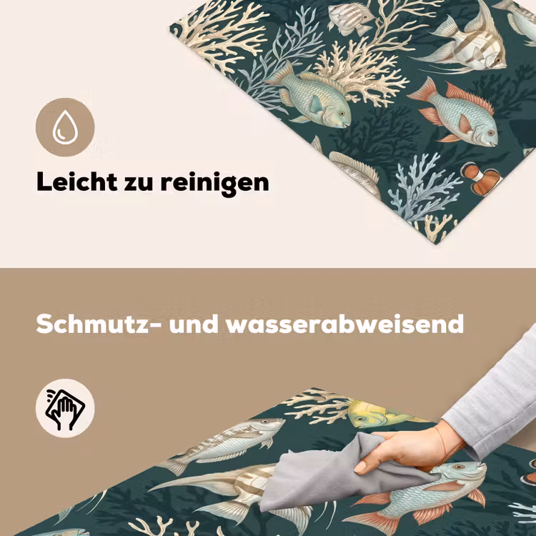 Vis - Koraal - Onderwater - Illustratie Inductie beschemer met haakjes klein -ky-schoon-de