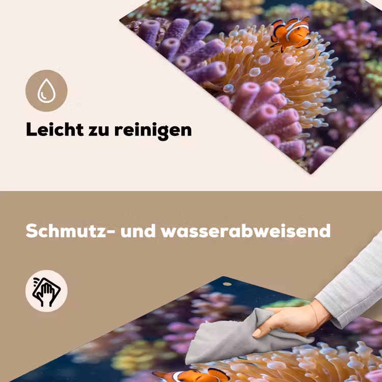 Vis - Koraal - Onderwater - Oranje - Dieren Inductie beschemer met haakjes klein -ky-schoon-de