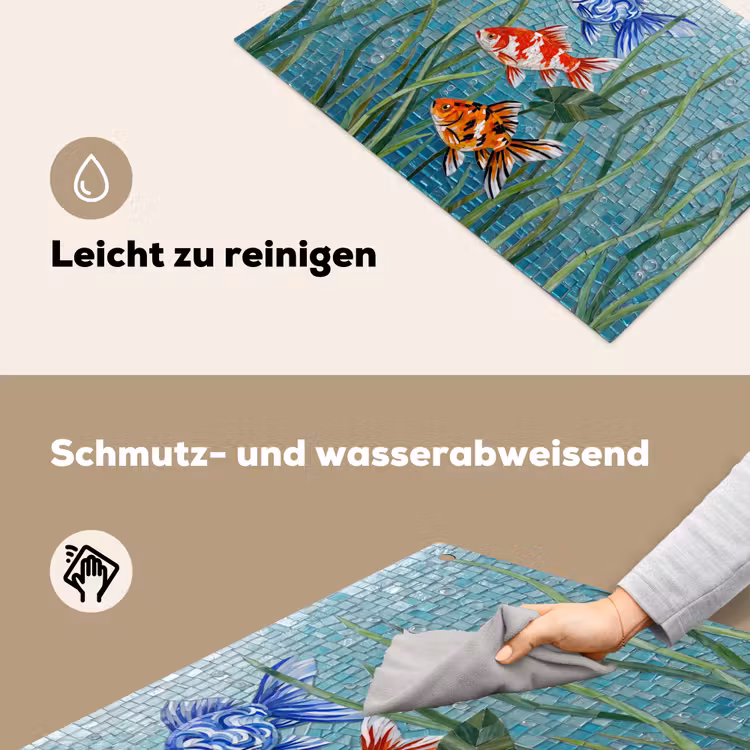 Vis - Mozaïek - Onderwater - Kleurrijk - Dieren Inductie beschemer met haakjes klein -ky-schoon-de