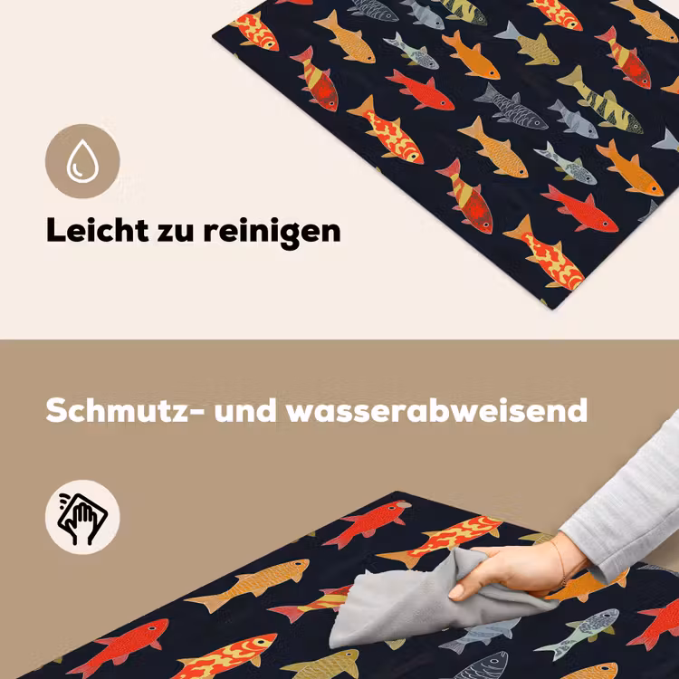 Vissen - Patroon - Kleurrijk Inductie beschemer met haakjes klein 777 -ky-schoon-de
