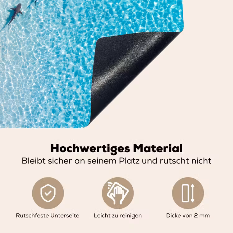 Vis - Oceaan - Strand - Turquoise - Natuur Inductie beschemer met haakjes klein -ky-onderkant-de