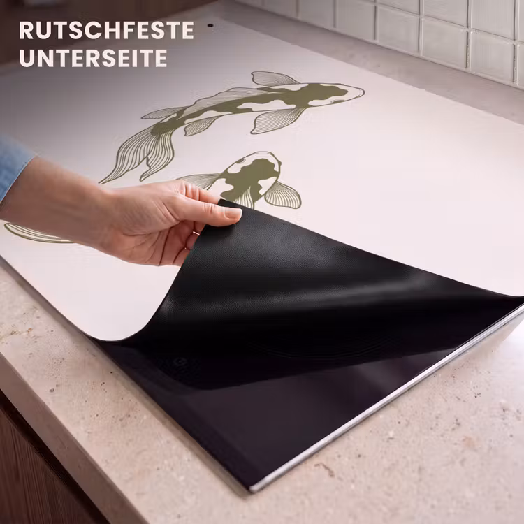Vis - Zwemmend - Groen - Abstract - Dieren Inductie beschemer met haakjes klein -ky-onderkant-de