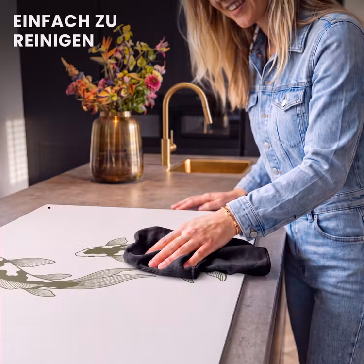 Vis - Zwemmend - Groen - Abstract - Dieren Inductie beschemer met haakjes klein -ky-schoon-de