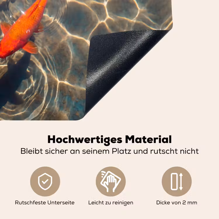 Vis - Water - Dieren - Oranje - Goud Inductie beschemer met haakjes klein -ky-onderkant-de