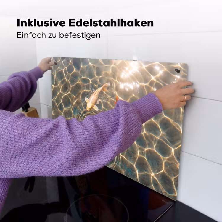 Vis - Water - Dieren - Oranje - Goud Inductie beschemer met haakjes klein -ky-ophangen-de