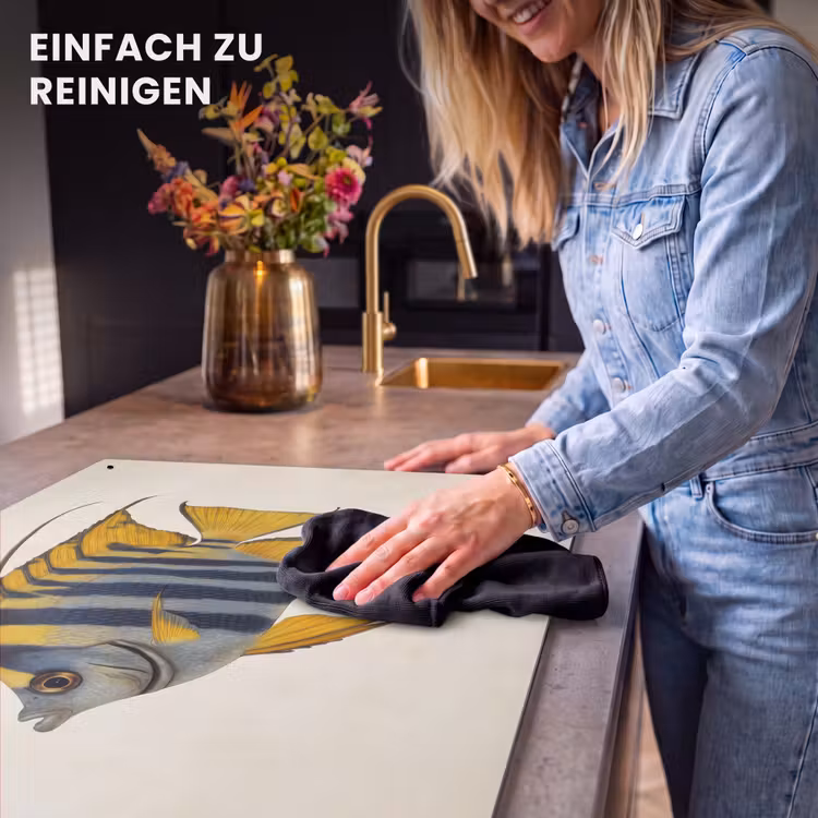 2-in-1 Herdabdeckplatte & Spritzschutz - Fische - Dekorativ - Flossen - Illustration — 5