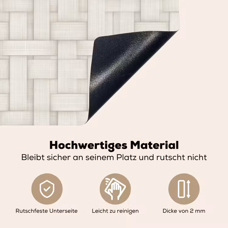 Vlechtwerk - Banen - Beige Inductie beschemer met haakjes klein 777 -ky-onderkant-de