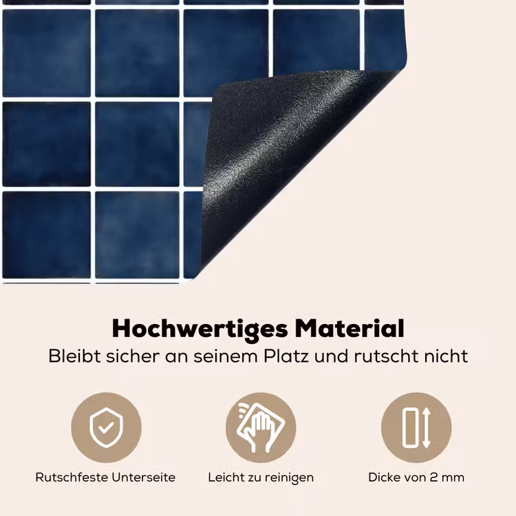 Tegel - Modern - Blauw Inductie beschemer met haakjes klein 777 -ky-onderkant-de