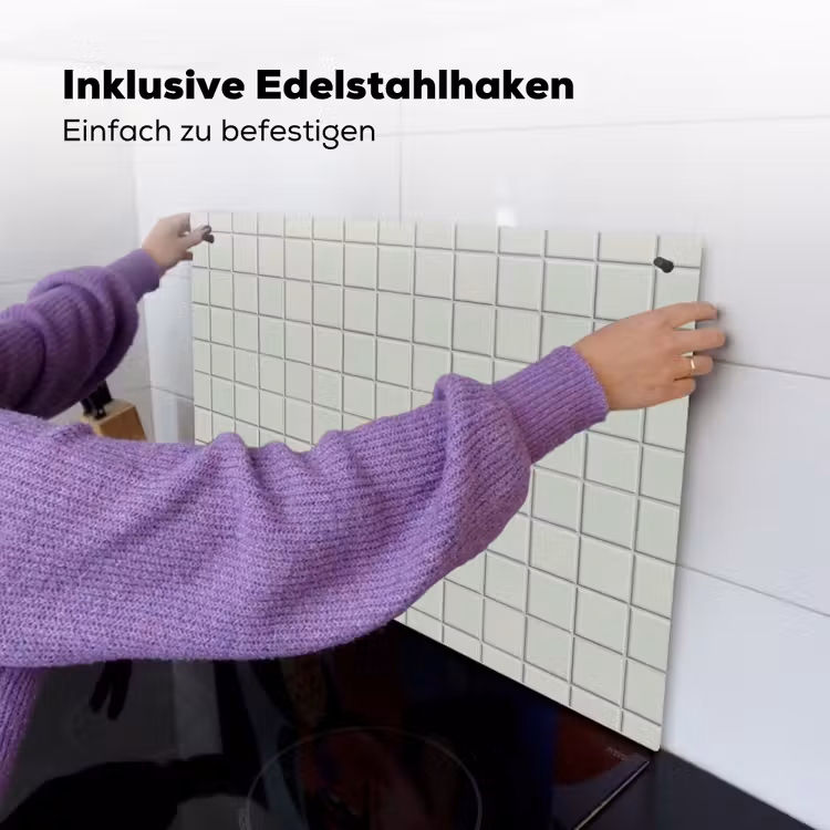 Tegel - Patroon - Lichtgroen Inductie beschemer met haakjes klein 777 -ky-ophangen-de