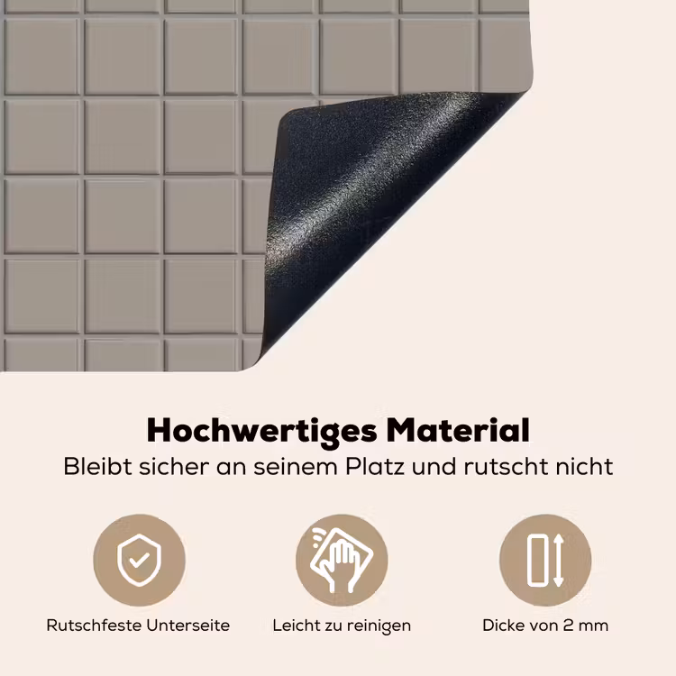 Tegel - Patroon Kiezel - Grijs Inductie beschemer met haakjes klein 777 -ky-onderkant-de