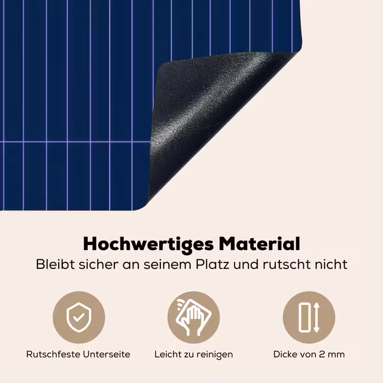 Tegels - Langwerpig - Blauw Inductie beschemer met haakjes klein 777 -ky-onderkant-de