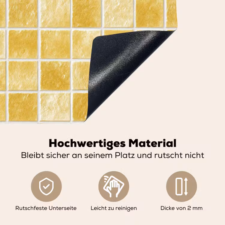 Tegels - Mozaïek - Textuur - Goudgeel Inductie beschemer met haakjes klein 777 -ky-onderkant-de