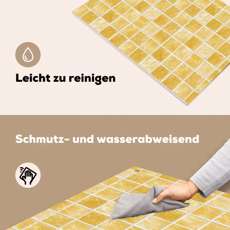 Tegels - Mozaïek - Textuur - Goudgeel Inductie beschemer met haakjes klein 777 -ky-schoon-de