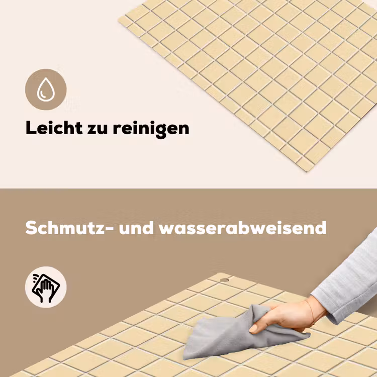 Tegels - Patroon - Crème Inductie beschemer met haakjes klein 777 -ky-schoon-de