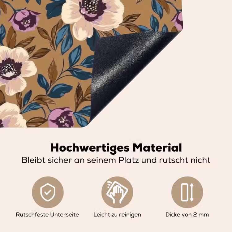 Floraal - Stilleven - Kleurrijk Inductie beschemer met haakjes klein 777 -ky-onderkant-de