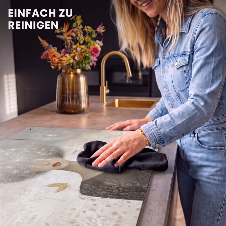 2-in-1 Herdabdeckplatte & Spritzschutz - Fluff - Frau - Beige - Pluis - Vrouw - Beige Inductie beschemer met haakjes klein