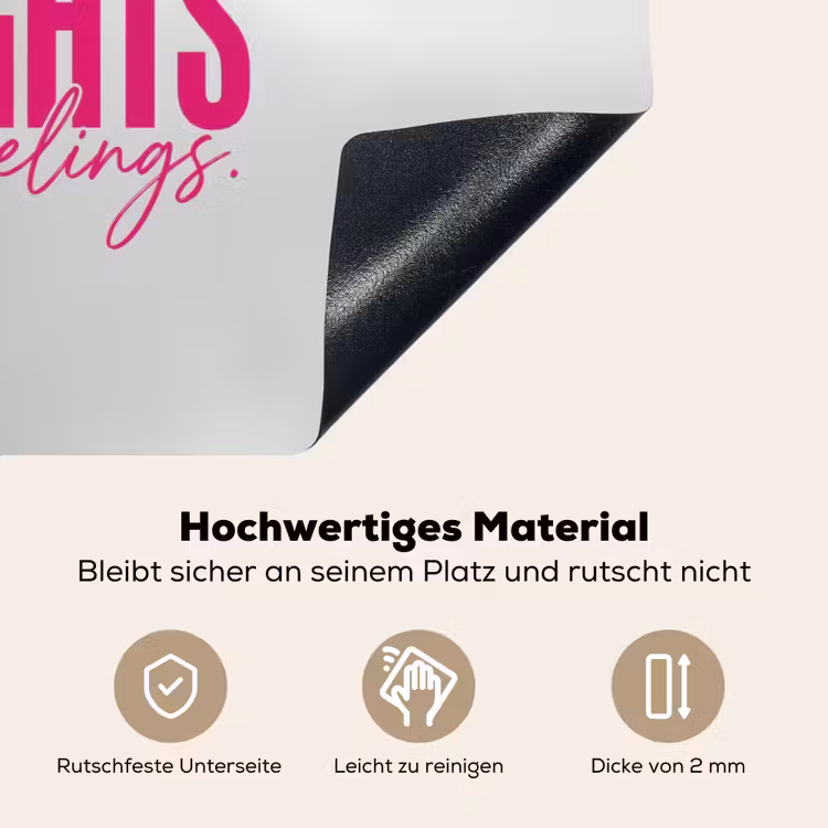 Catch flights not feelings - Vliegtuig - Roze Inductie beschemer met haakjes klein -ky-onderkant-de