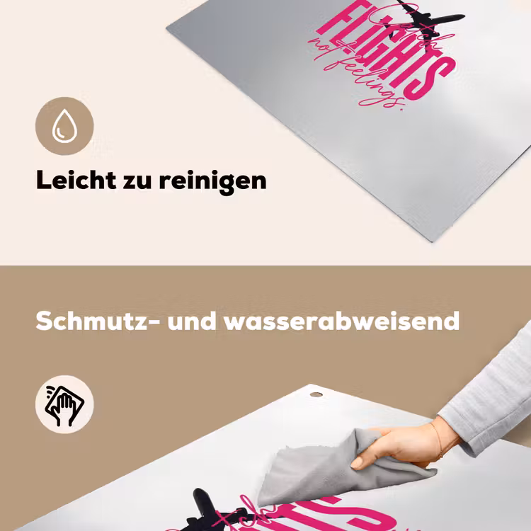 Catch flights not feelings - Vliegtuig - Roze Inductie beschemer met haakjes klein -ky-schoon-de