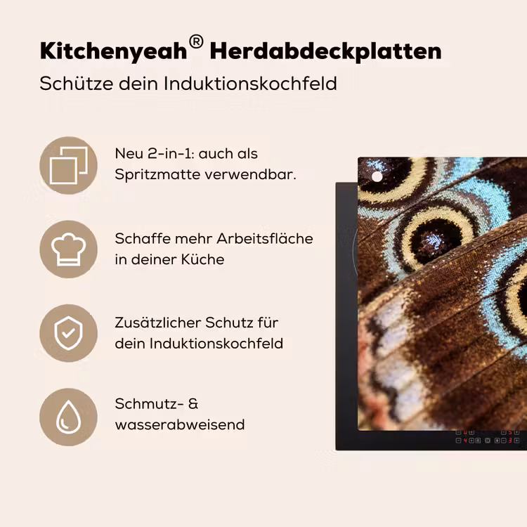 Vleugels - Vlinder - Blauw Inductie beschemer met haakjes klein -ky-usp-de