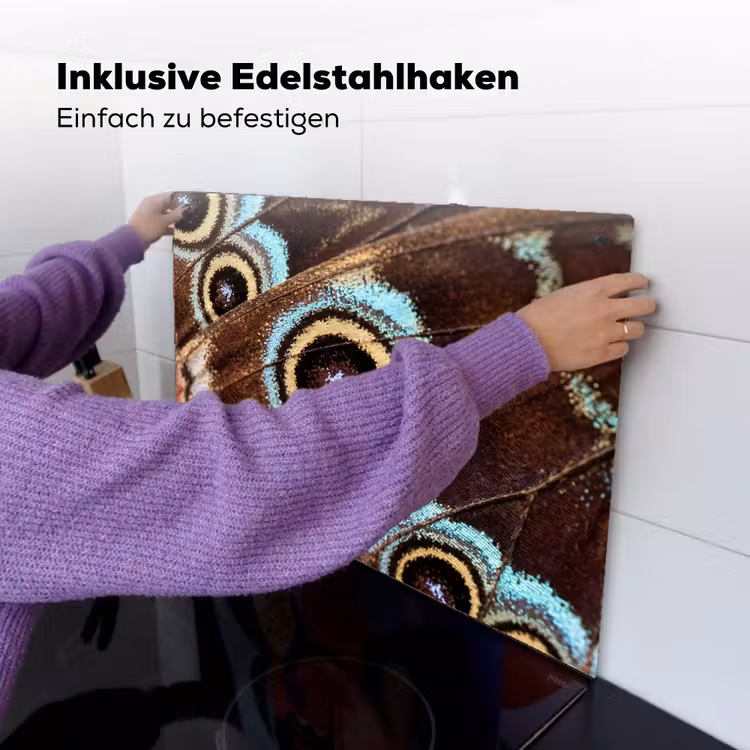 Vleugels - Vlinder - Blauw Inductie beschemer met haakjes klein -ky-ophangen-de