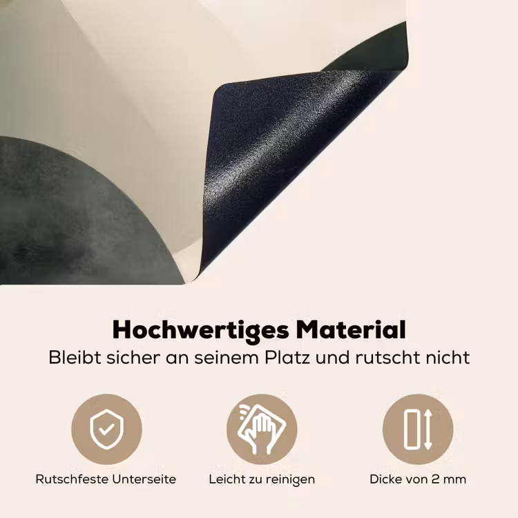 Vlakken - Abstract - Beige - Cirkels Inductie beschemer met haakjes klein -ky-onderkant-de