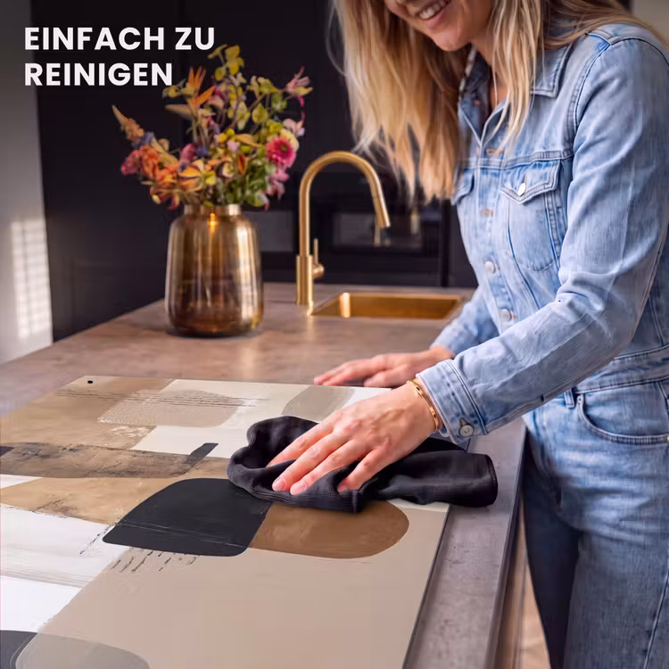2-in-1 Herdabdeckplatte & Spritzschutz - Flugzeuge - Abstrakt - Schwarz - Streifen - Vlakken - Abstract - Zwart - Strepen Inductie beschemer met haakjes klein