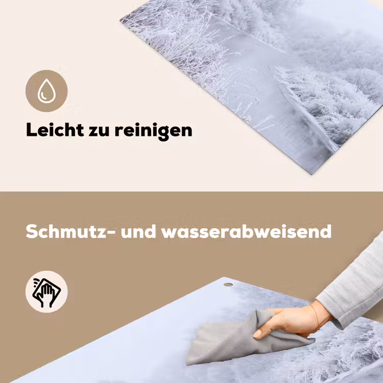 Rivier - Sneeuw - Bos - Winter - Schilderachtig Inductie beschemer met haakjes klein -ky-schoon-de